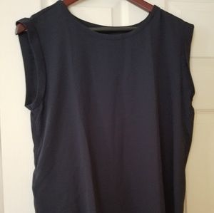 Ann Taylor Navy Petite Medium high low top